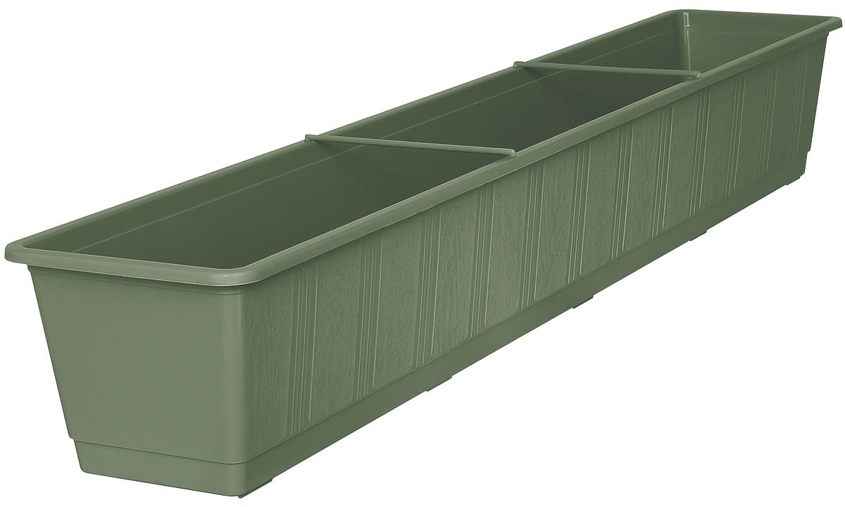 Geli Balkonbak Standard pistachegroen houtstructuur 100 cm