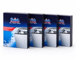 Finish - 4 x 1kg Vaatwaszout - Voordeelverpakking - Korrels - Voorkomt kalkaanslag