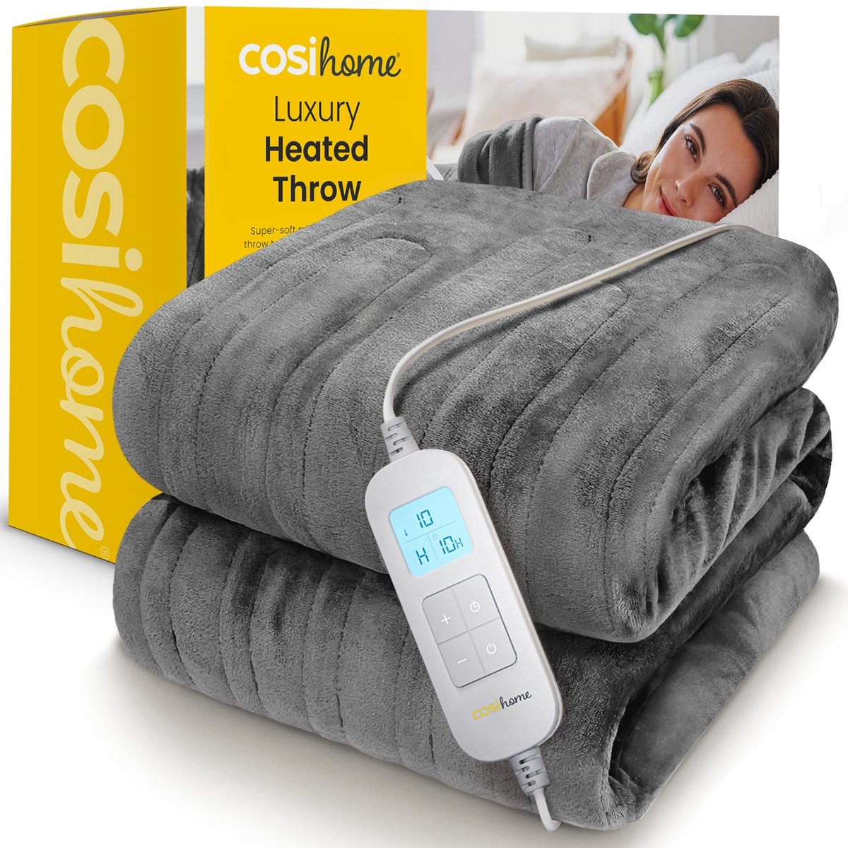 Cosi Home Luxe Warmtedeken - Grote Elektrische Deken met 10 Temperatuurstanden, 10-Uurs Timer en - ShopVlot