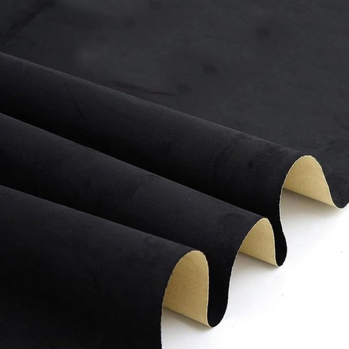 Inovera Plus - Zelfklevende imitatiesuède stof voor auto-interieur - Zwart - 15 cm