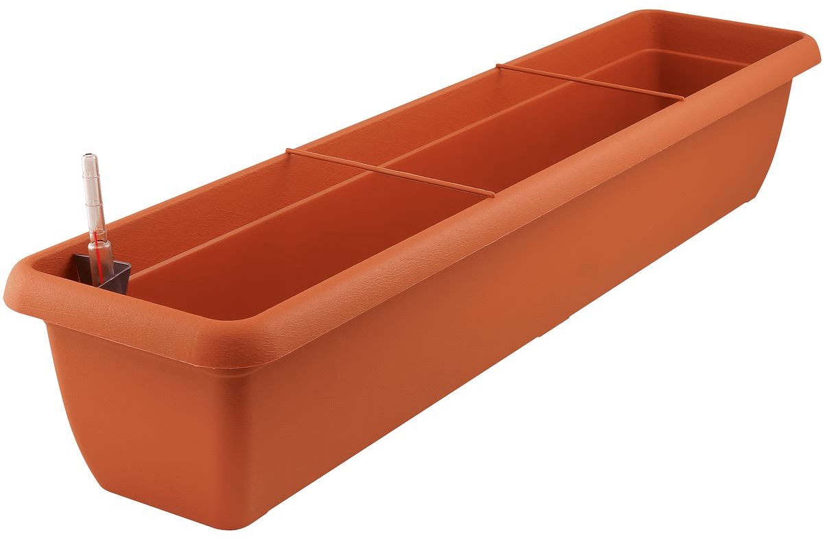 Geli Bloembak AQUA ANDALUCIA Terracotta 100 cm met Bewateringssysteem