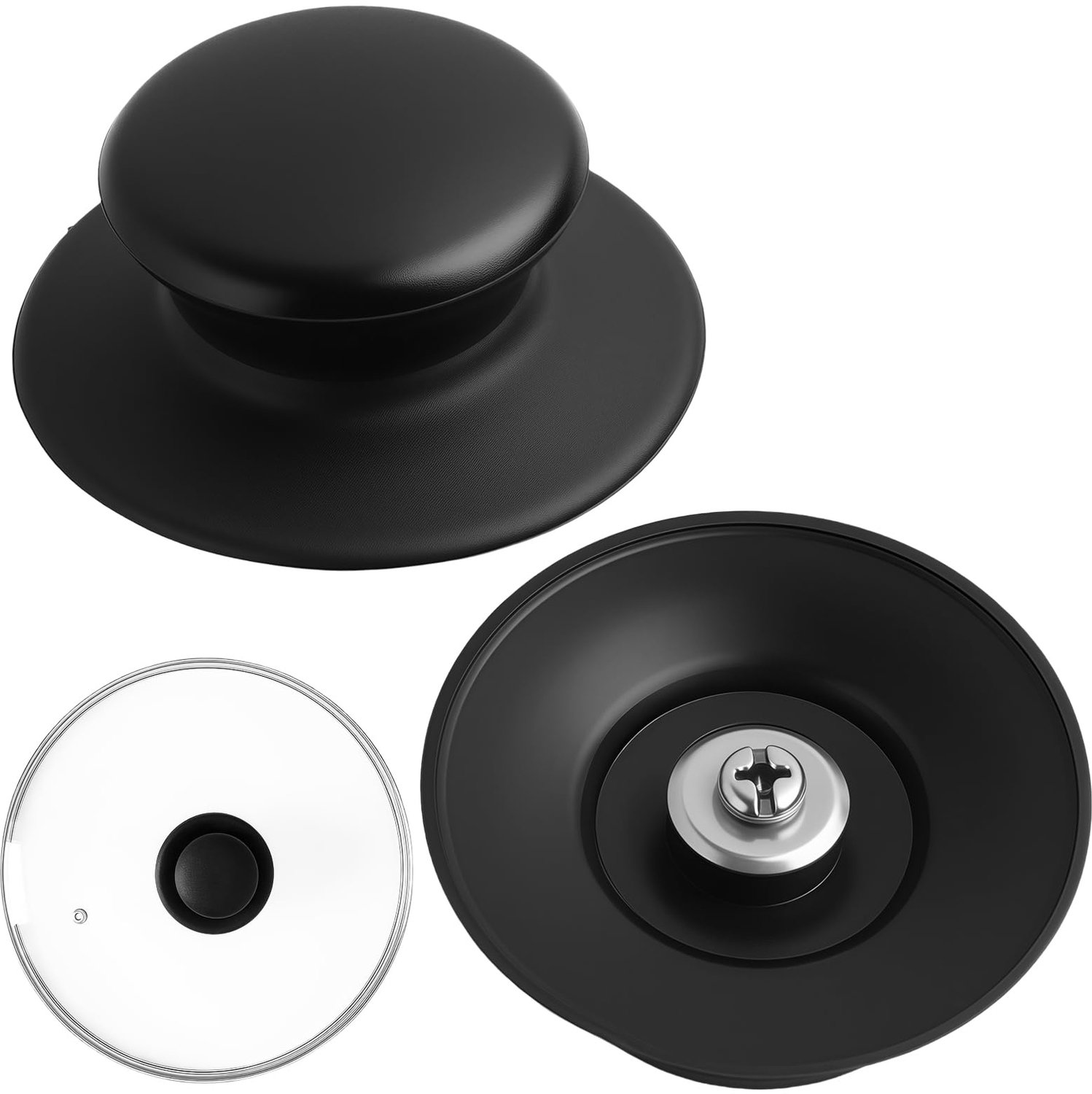 Dekselhandvat Hittebestendig - Antislip/Duurzaam - Universeel Geschikt - Set van 2 - Comfortabel Ontwerp - Hoogwaardig Bakeliet - Dekselknop
