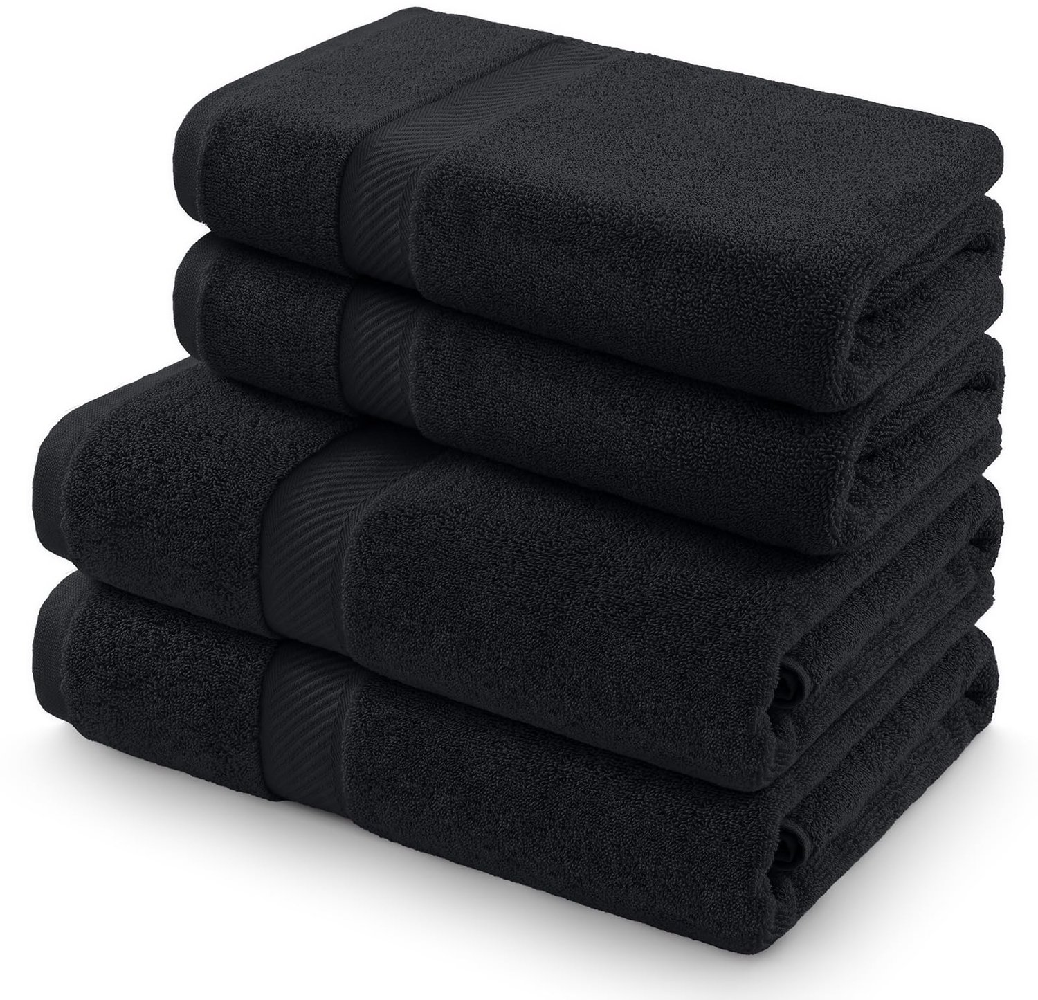 Set van 4 Katoenen Handdoeken 100% Katoen 500 g/m²