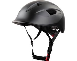 VINZ Ronda Fietshelm met Verlichting - Urban E-bike Helm voor Volwassenen - EN1078 - Dames & Heren - Mat Zwart