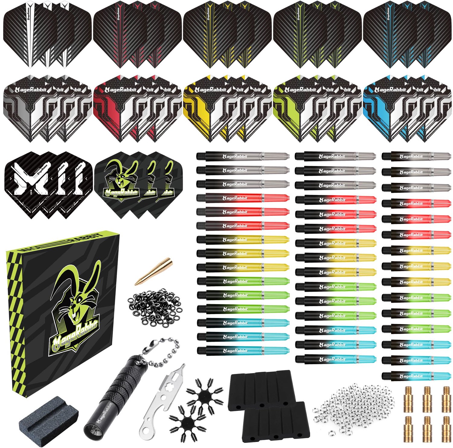 Dartaccessoires Set - 36 Flights en 45 Shafts
