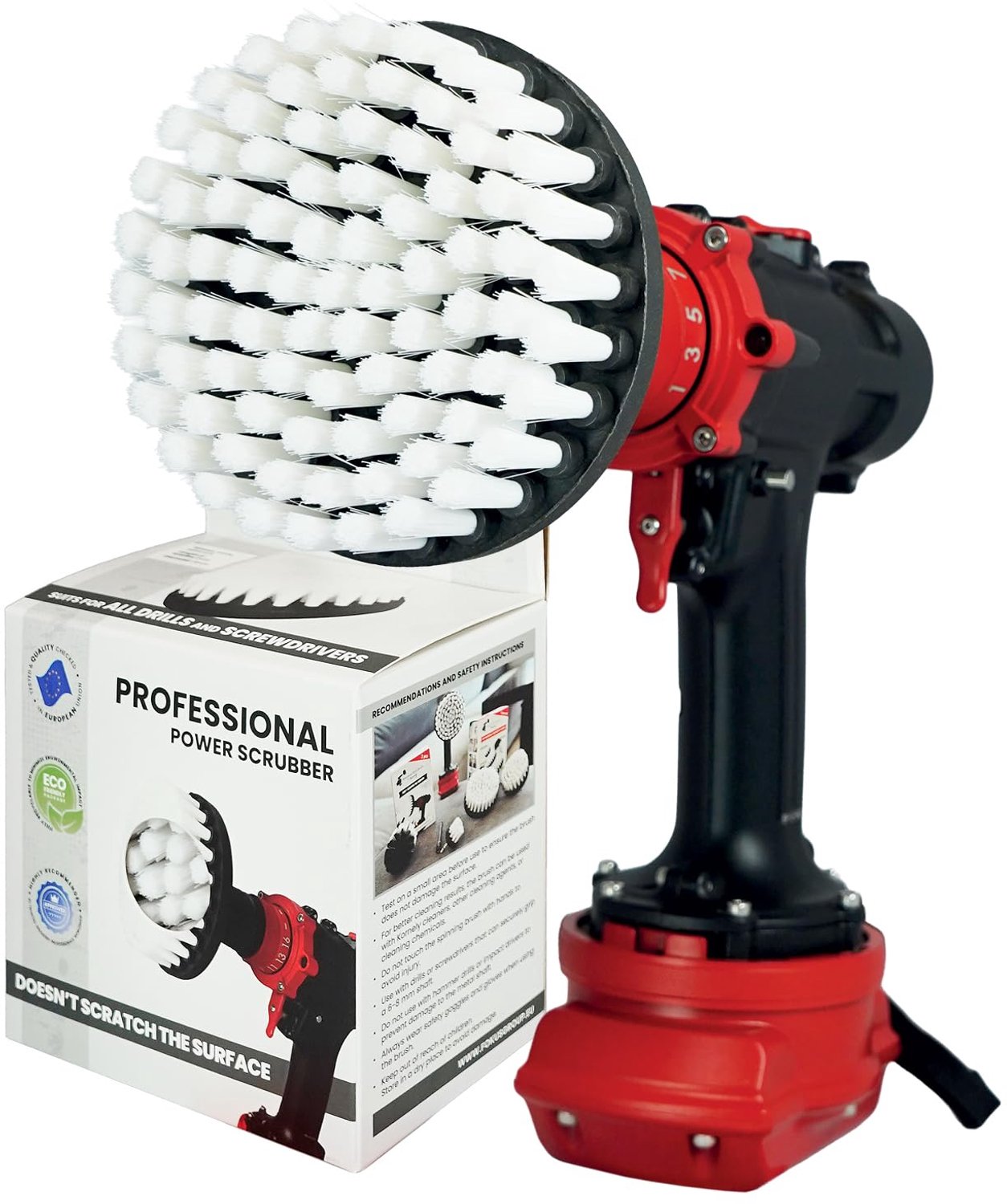 Hoge Kwaliteit Boorborstel, Extra Zacht, Wit, 13 cm