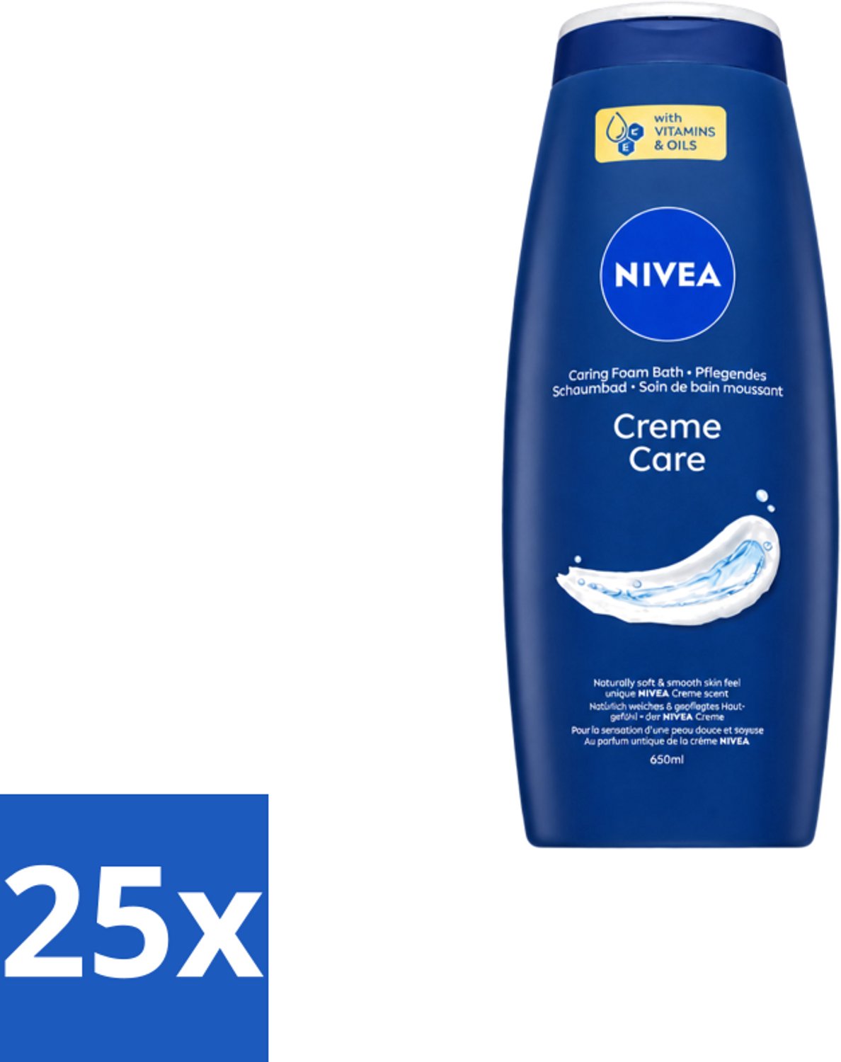25 x Nivea – Douchegel – Creme Care – 650 ml - Voordeelverpakking - 25 stuks