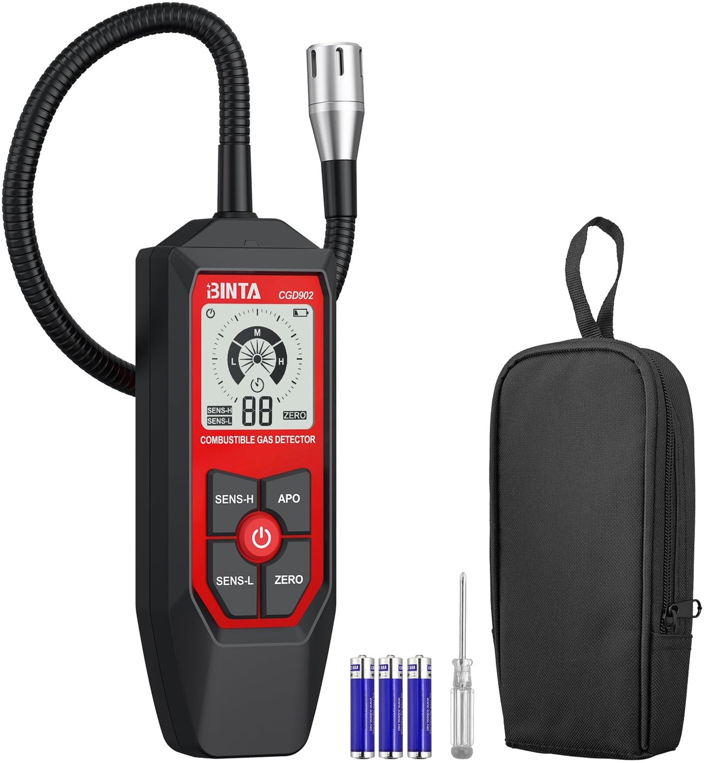 Portable Gaslekdetector met 18,5 Inch Flexibele Nek