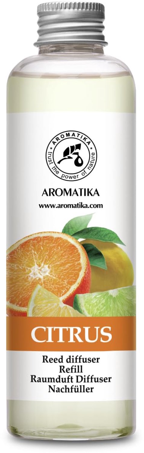 Citrus Aroma Diffuser Navulling 200 ml voor Geurstokjes