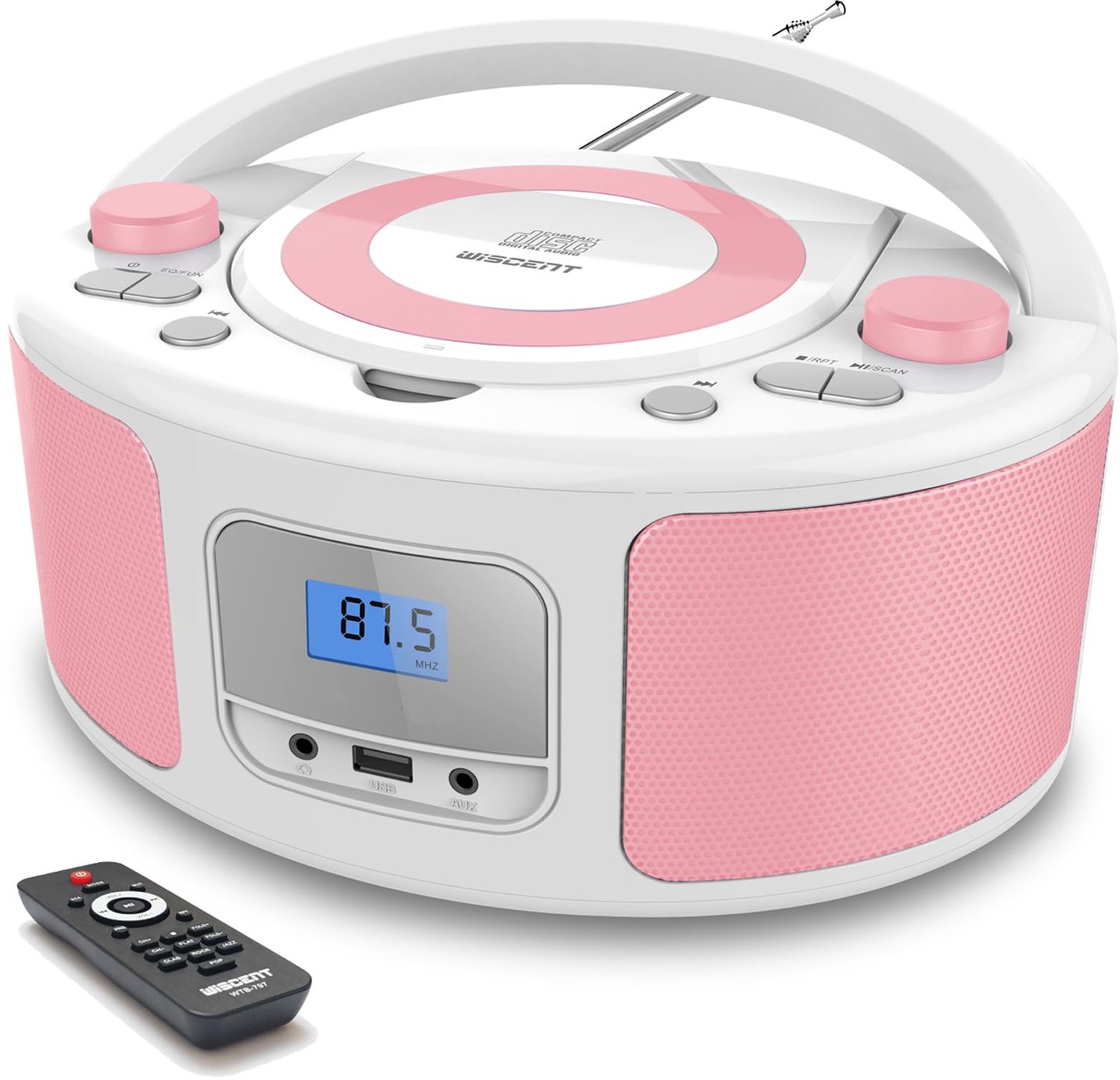Draagbare CD Speler met Bluetooth Boombox & FM Radio - USB/MP3