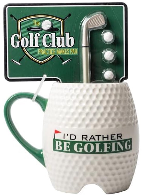 Golf Mok Set - Inclusief Pen en 3 Golfballen - Wit — afbeelding 2