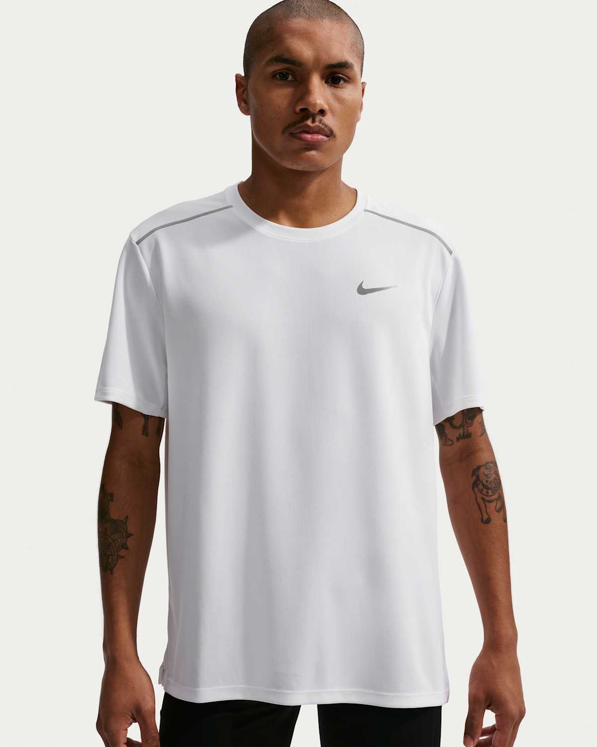 Nike Dri-FIT UV Miler Hardloopshirt – Heren Wit