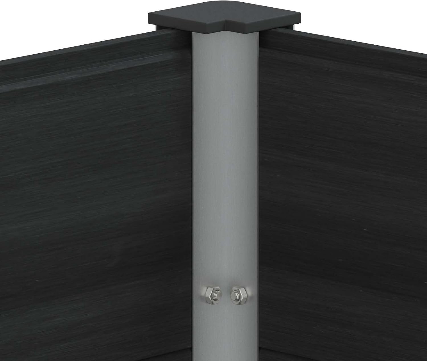 Luxe Hoge Verhoogde Plantenbak 150 cm – Duurzaam WPC Kunststof & Aluminium Bloembak voor Tuin, Balkon & Terras – Afmetingen L 150 x B 50 x H 54 cm – Zwart
