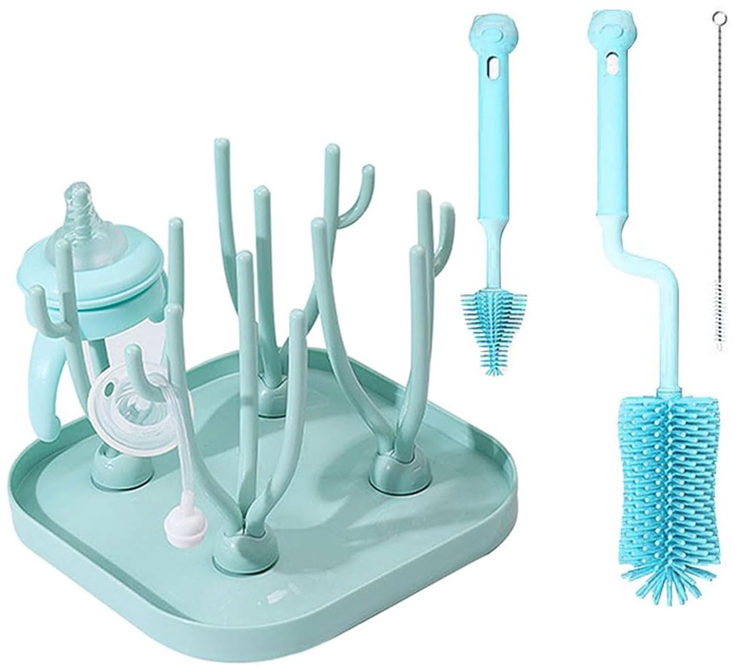 3-in-1 Flesdrogers en Schoonmaakborstel voor Babyflessen