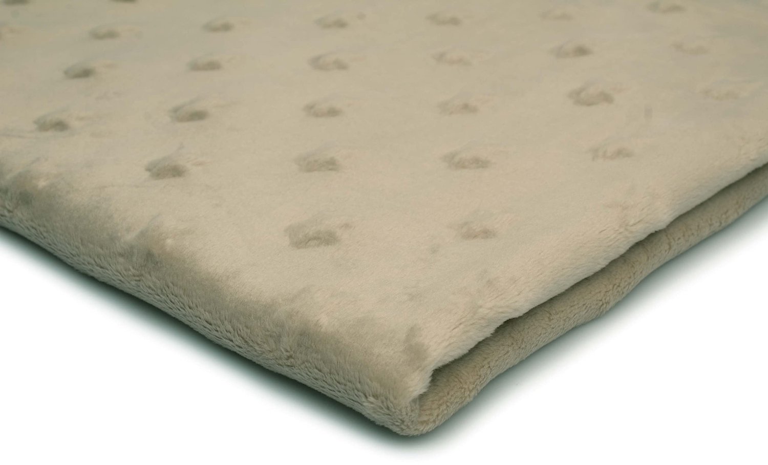 Fluffy Pluche Stof met Sterren - 50 x 155 cm - Licht Beige