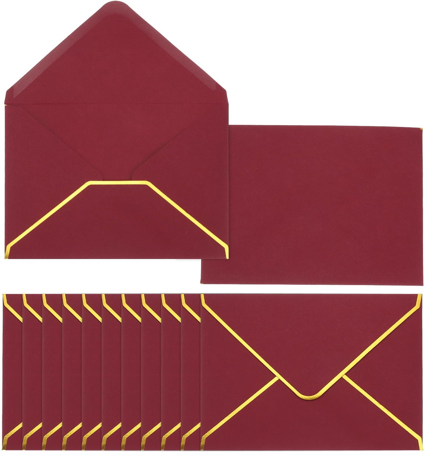 50 Pack A7 Enveloppen met Gouden Rand voor Uitnodigingen
