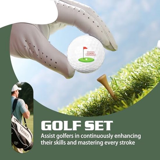 6 Stuks Golfballen Set met Opslagtas — afbeelding 3