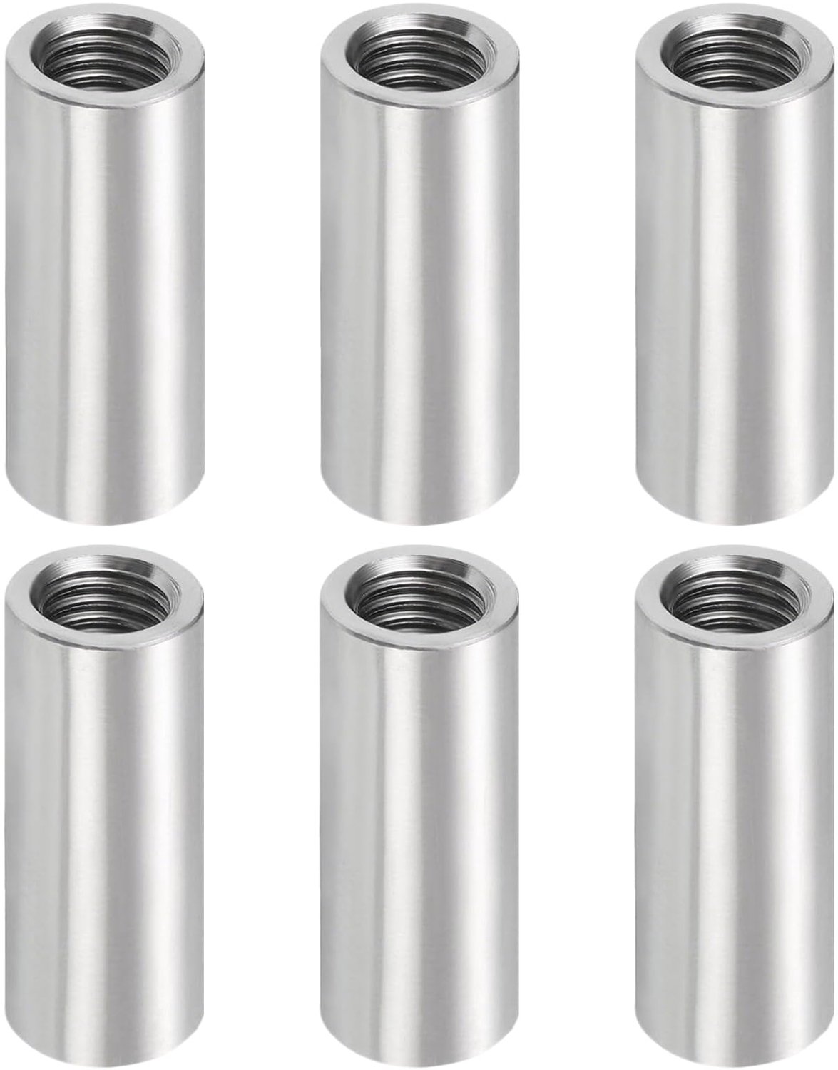 Set van 6 Ronde Schroefdraadmoffen M8 voor Meubelmontage