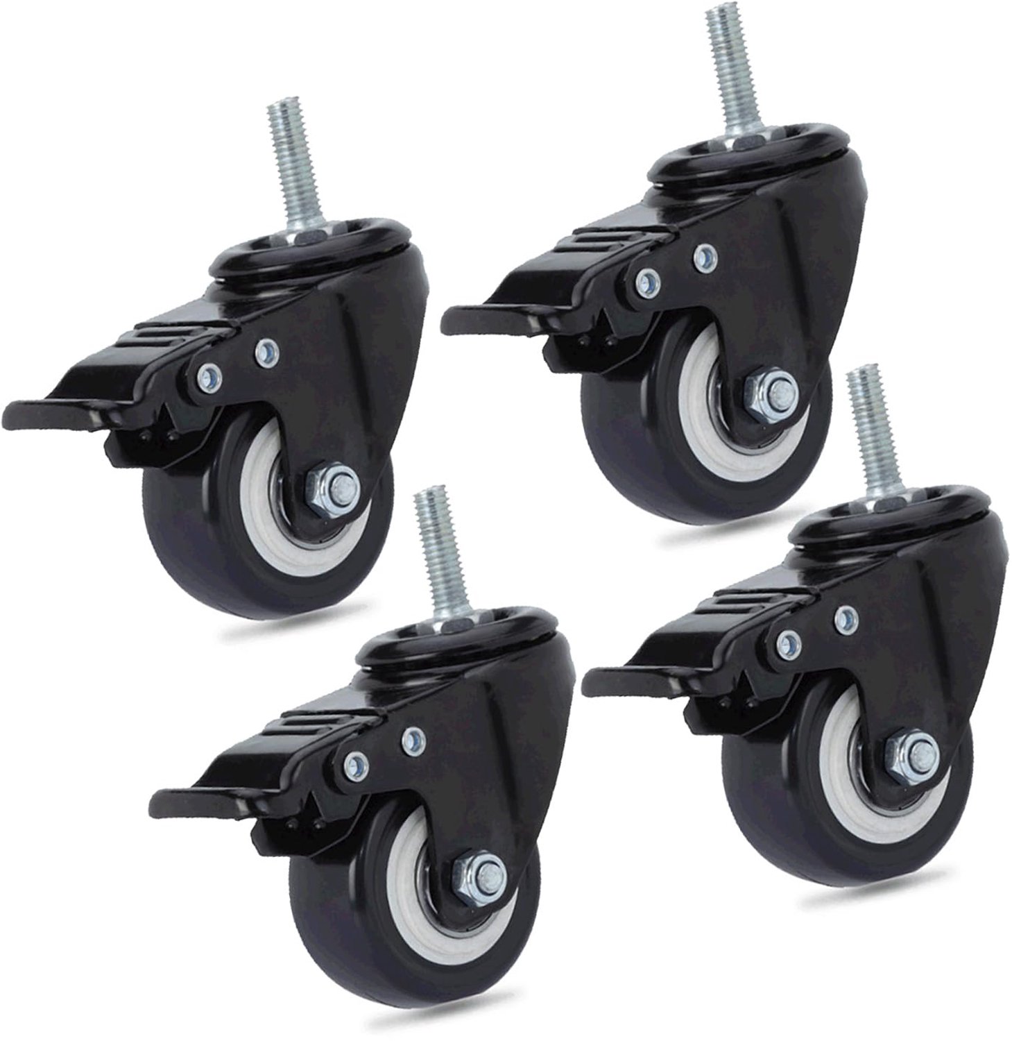Zwenkwielen voor Meubilair, Set van 4