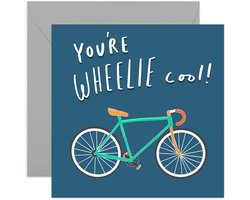 Fiets Wenskaart - 'You're Wheelie Cool' - Inclusief Envelop