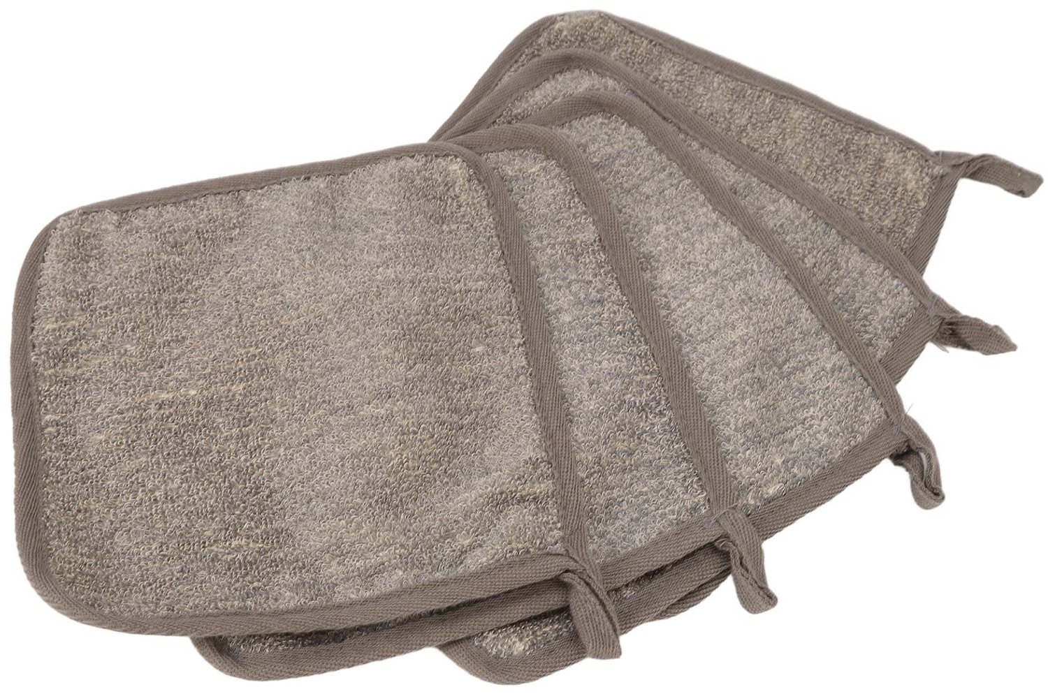 Exfoliërend Washandje 5 Stuks - Multifunctionele Baddoek - Gezicht/Lichaam Massage - Body Scrubber - Lichtgewicht - Houtskool/Bamboe Vezels - Scrubdoek