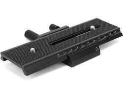 Slide rail van 11 cm met 2-way macro focus en bevestigingsschroeven voor close-up fotografie, geschikt voor DSLR camera's en sliders