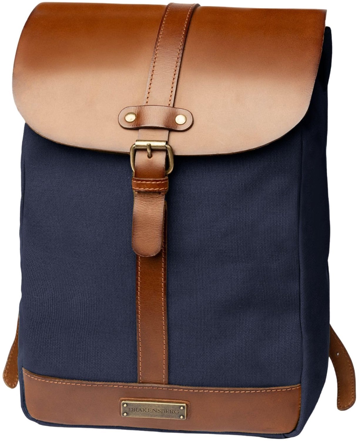 Lichte Duffel Bag van Canvas en Leder, 40 L, Marineblauw