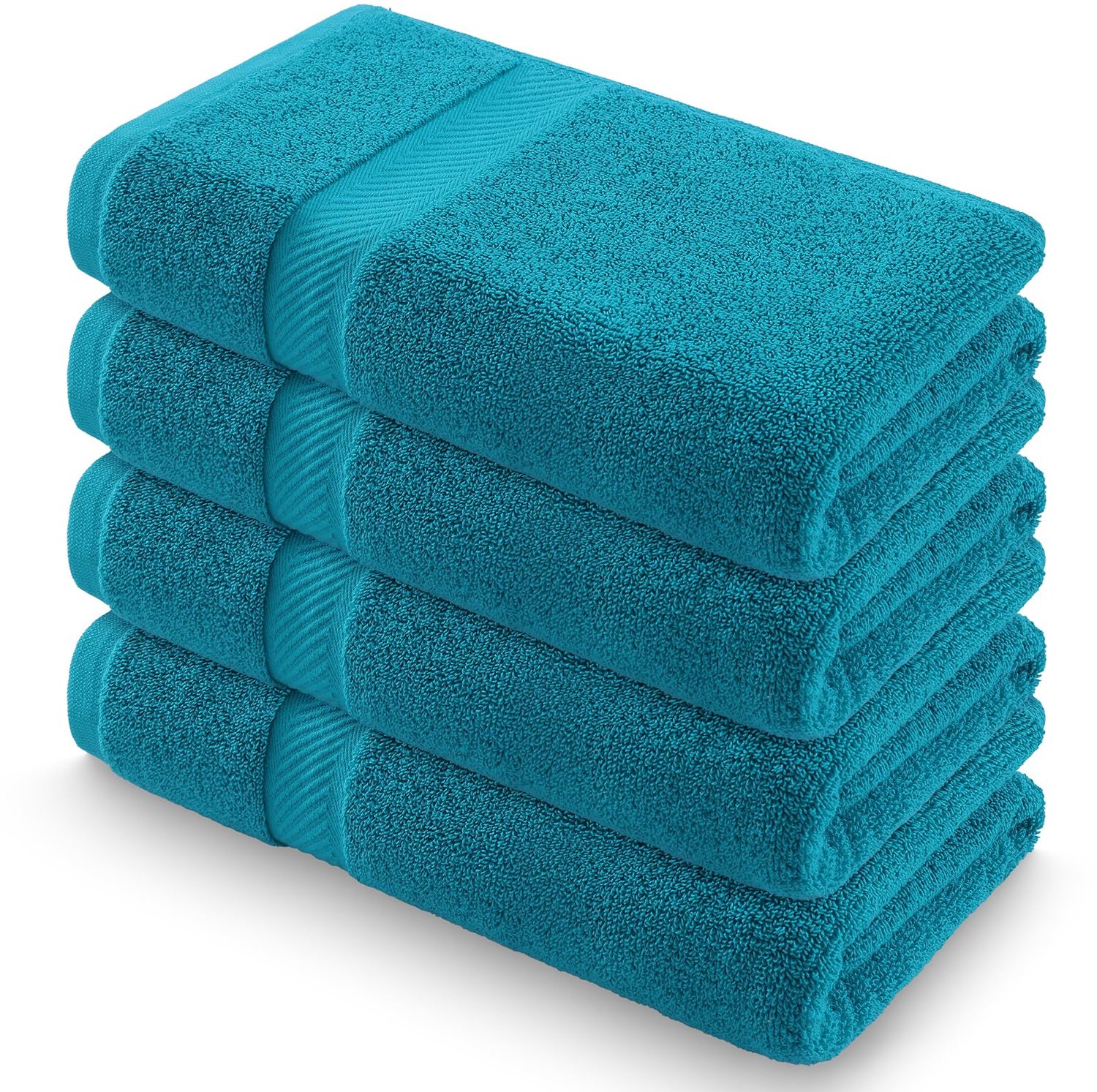 Set van 4 Luxe Handdoeken, 100% Katoen, Super Absorberend