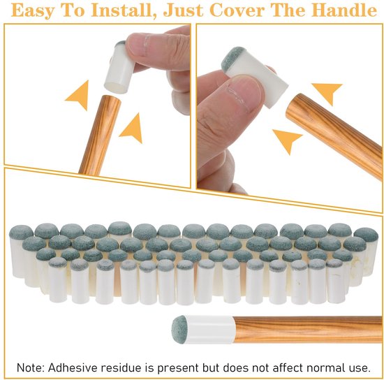 60-delige Set Slip-On Pool Cue Tips voor Biljart Sticks — afbeelding 3