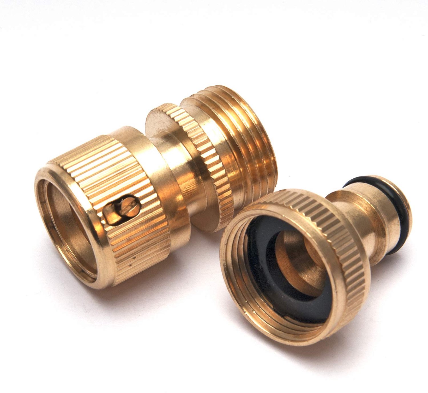 Messing Tuinslang Koppelingen, 3/4 Inch Quick Release Set