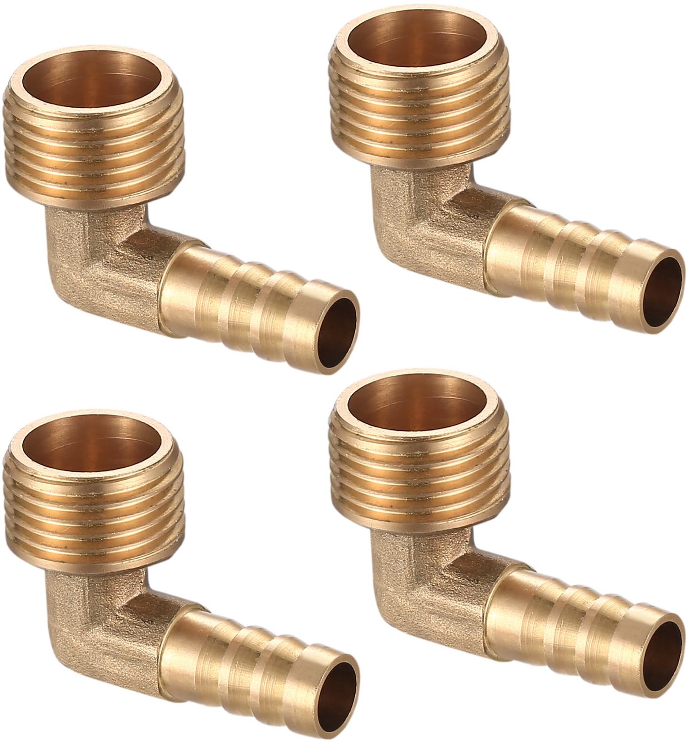 Elleboog Slangfitting 90 Graden - Messing - 10mm Barb - 1/2G Mannelijke Pijp - Corrosiebestendig - Lange Levensduur - Slangkoppeling