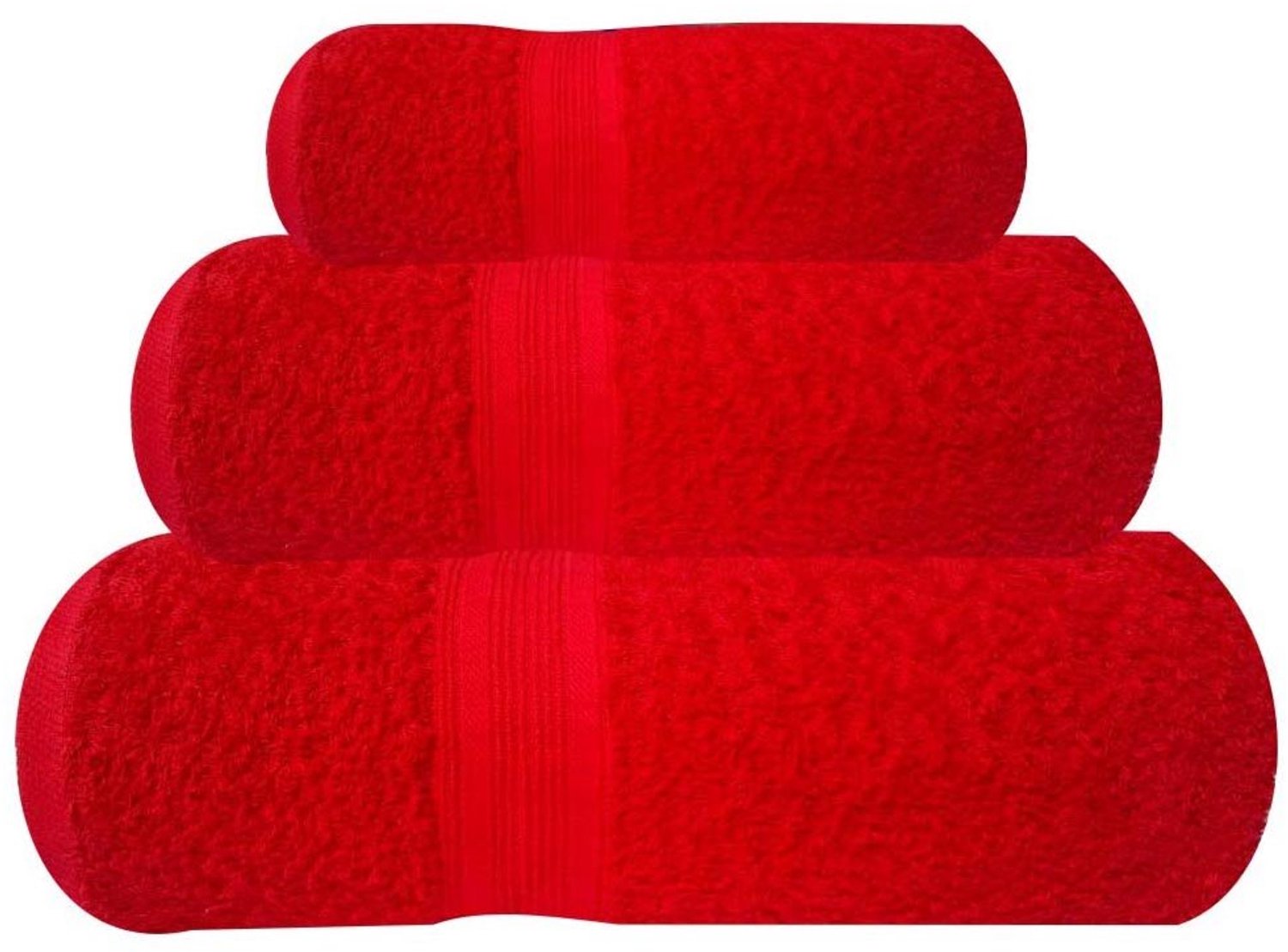 Badhanddoek - Rood - 50 x 30 cm - 100% Katoen