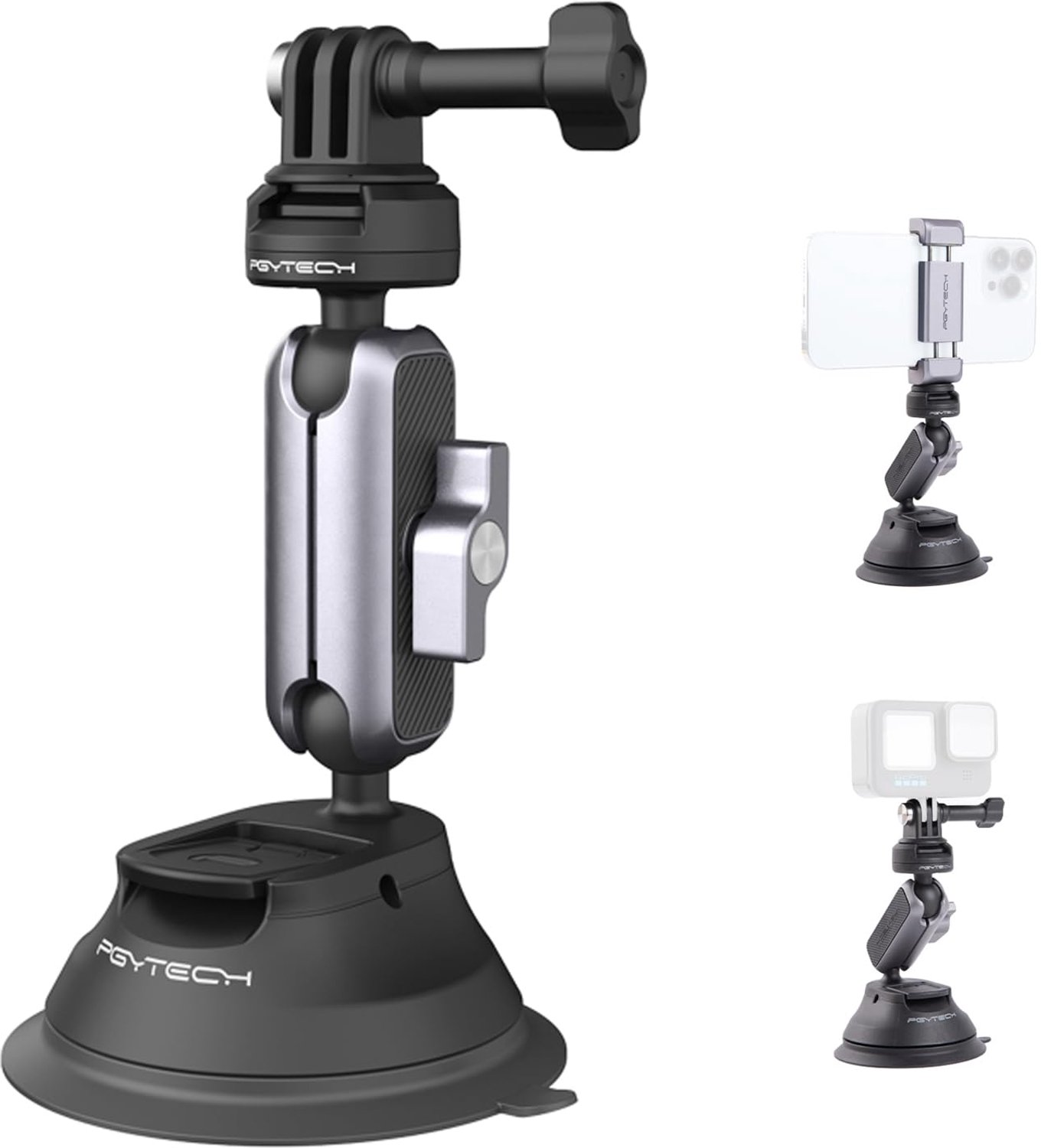 Suction Cup Tripod Houder voor Actiecamera met 360° Rotatie