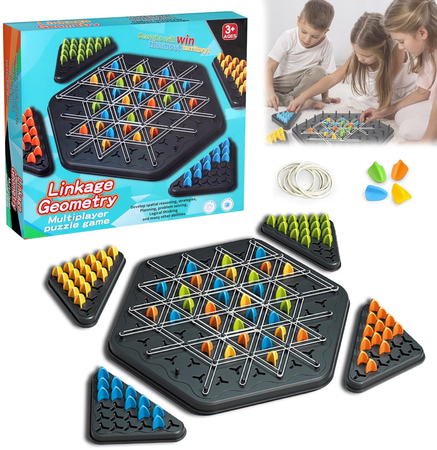 Strategisch Bordspel - Triangulaire Speelbord voor 2-4 Spelers