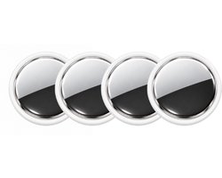 Guardyan® Slimme GPS Tracker Wit- Apple Find My - Koffer Tracker - GPS tracker - Bagage tracker - Sleutelvinder - Keyfinder voor sleutels - Sleutelzoeker - Sleutelhanger geschikt voor AirTag - 4 Stuks