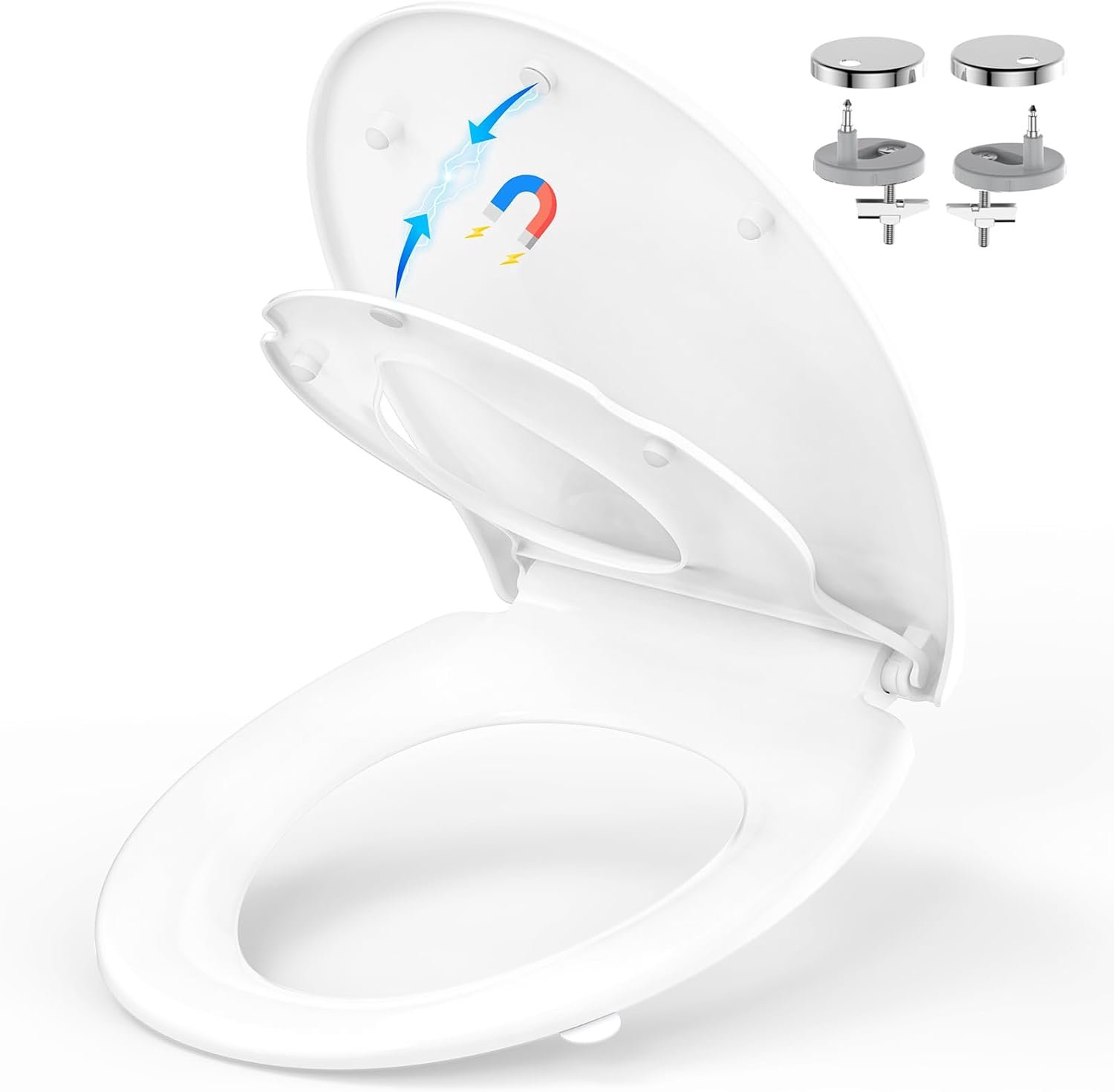 Merkloos Toiletbril met Kinderzitting & Soft Close - Wit