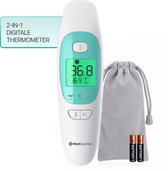 MostEssential 2-in-1 Digitale Koortsthermometer - Oorthermometer – Thermometer Voorhoofd & Lichaam - Koortsthermometer voor Volwassenen, Kinderen en Baby's - Contactloos - 20M