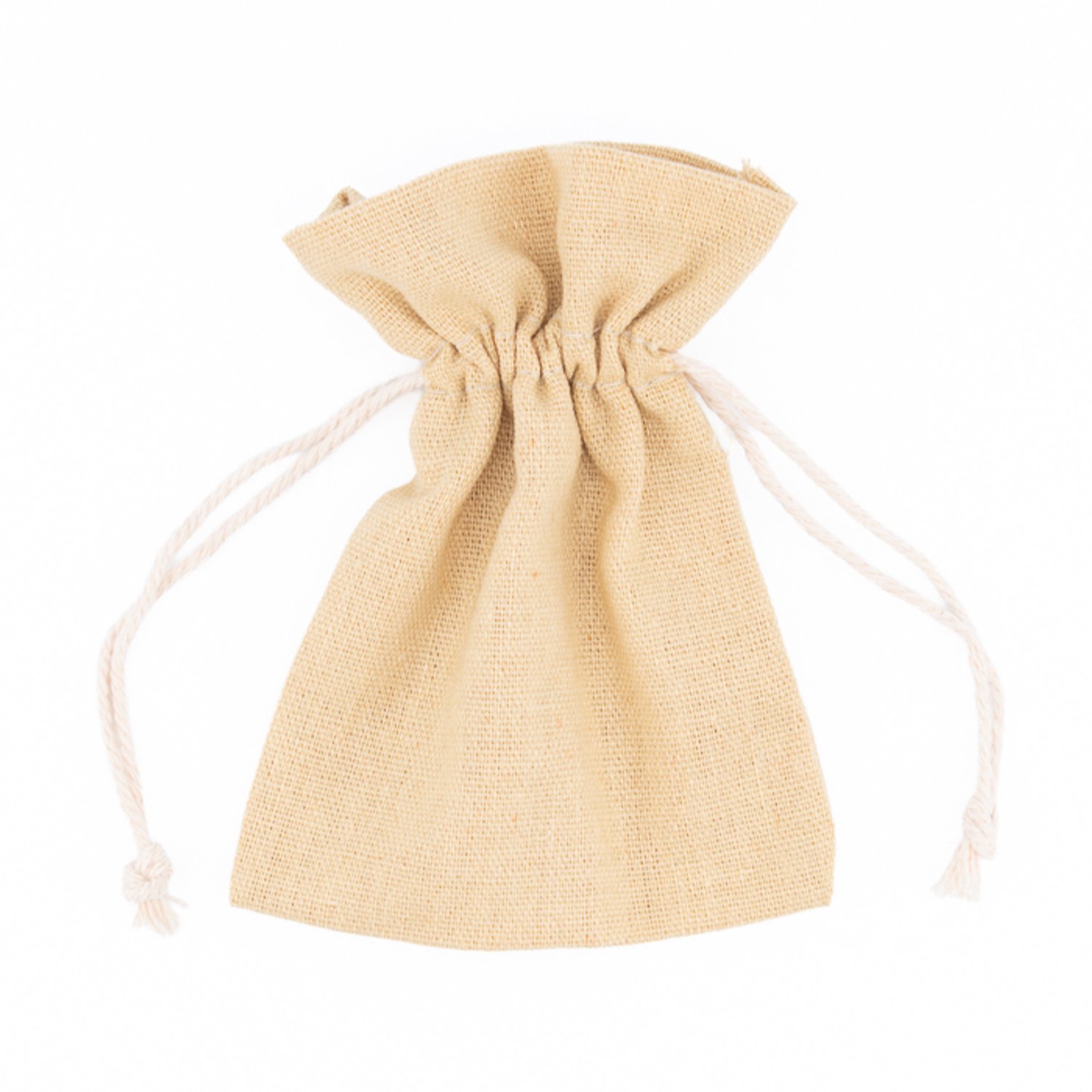 Katoenen cadeauzakjes - geel - 9 x 12 cm - 100% gerecycled - 10 stuks