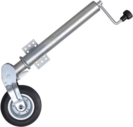 Steunwiel 60 mm incl. 2 steunbuizen en 2 klemmen, verzinkt staal, 400 kg draagkracht, voor caravans en aanhangers — afbeelding 2