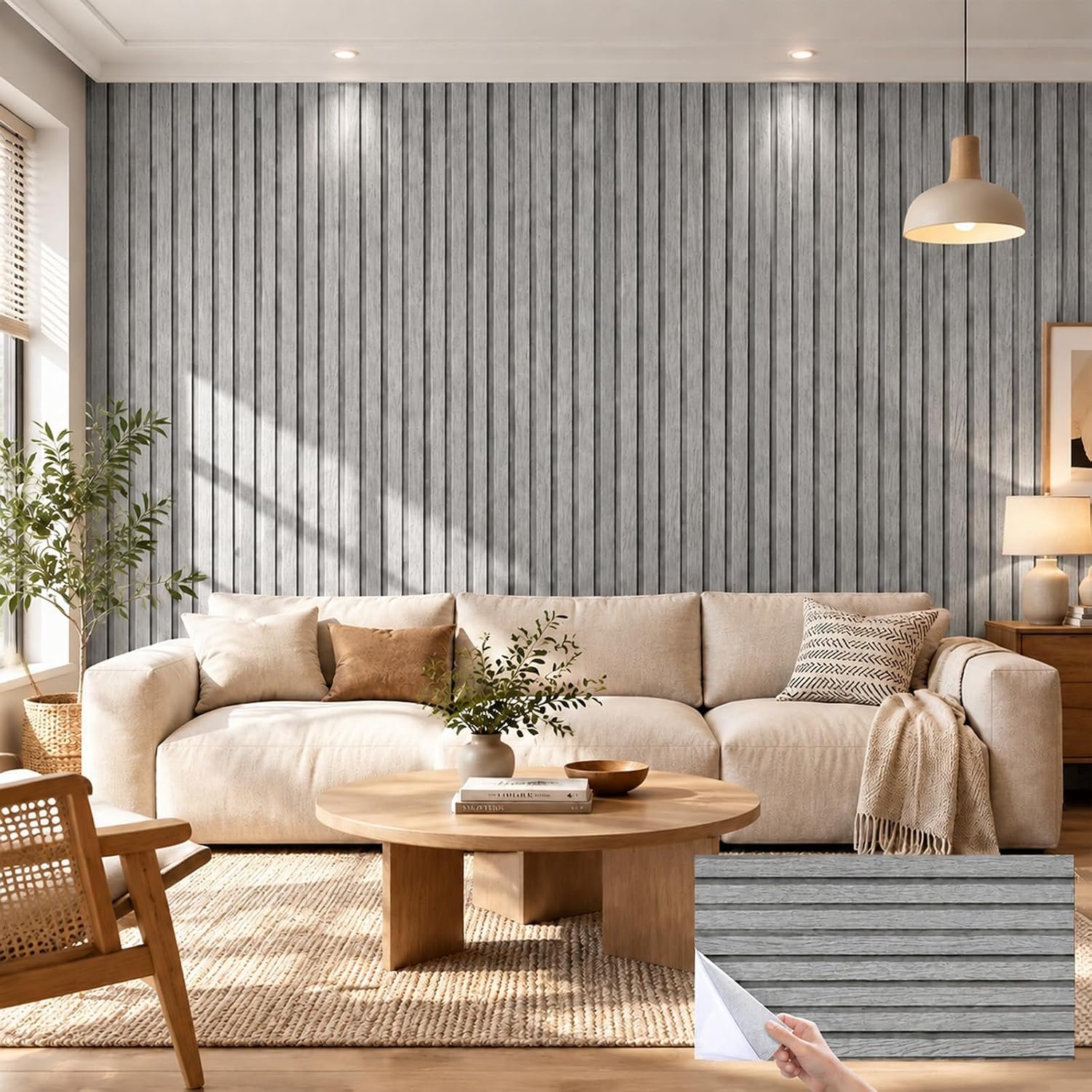 Wandpanelen houten latten, houtlook, 40 stuks