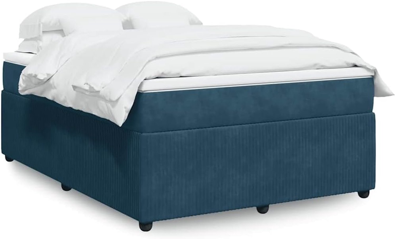 Boxspring pocketvering blauw 140x200 cm