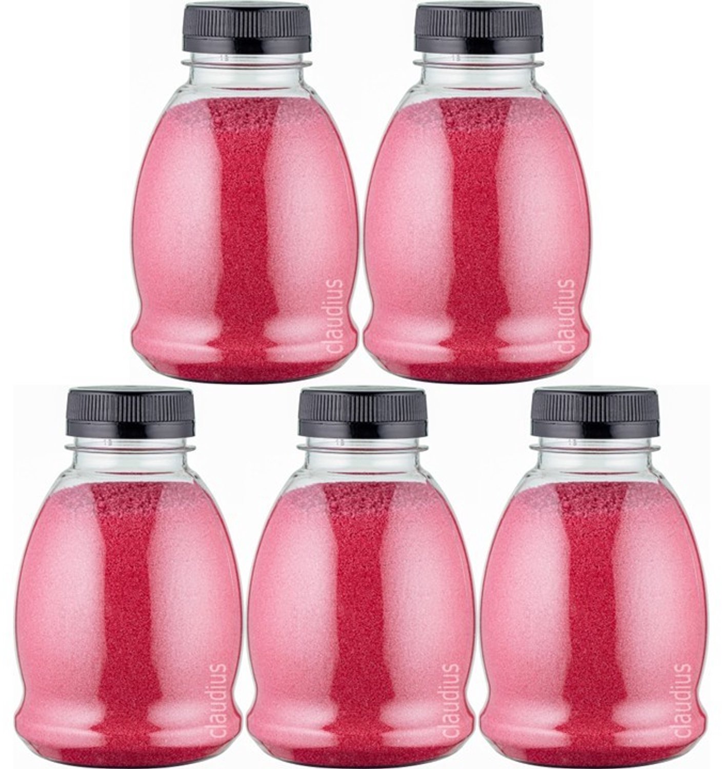 Claudius Scrubzout Fruity Melon - 375 gram - Fles met zwarte dop - Set van 5 stuks - Hydraterende Lichaamsscrub - Body Scrub