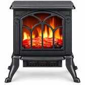 alpina Sfeerhaard Elektrisch - Elektrische Kachel Sfeerhaard - Haard met Realistisch Vlambeeld - Instelbare Thermostaat - Oververhittingsbeveiliging - 1500W - Zwart - 39x25x54cm