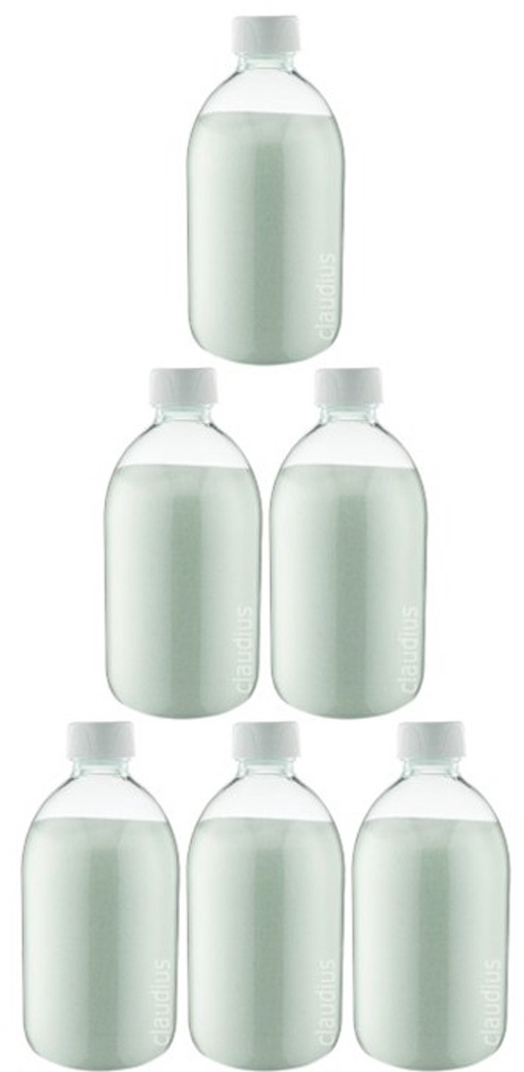Claudius Scrubzout Eucalyptus 650 gram - Fles met witte dop - set van 6 stuks - Hydraterende Lichaamsscrub - Body Scrub