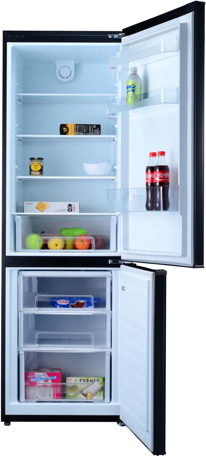 Lincoln Prestige PRCB30DN Koel-Vriescombinatie – 300 Liter – Energieklasse D – Zwart – Vrijstaand – Omkeerbare Deur