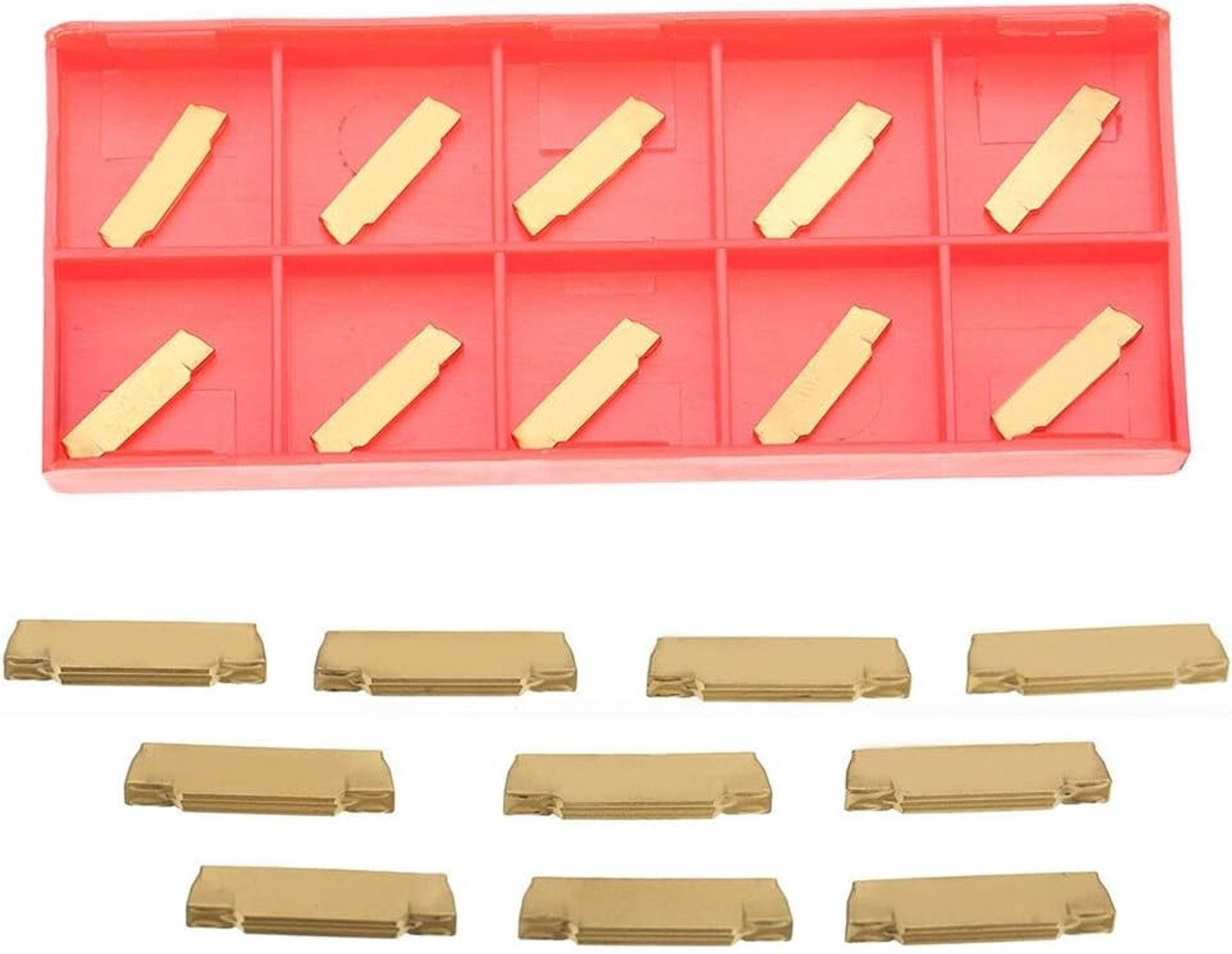10 Stuks MGMN200-G 2mm Brede Hardmetaal Inserts voor MGEHR/MGIVR Sleuf- en Groefsnijgereedschap
