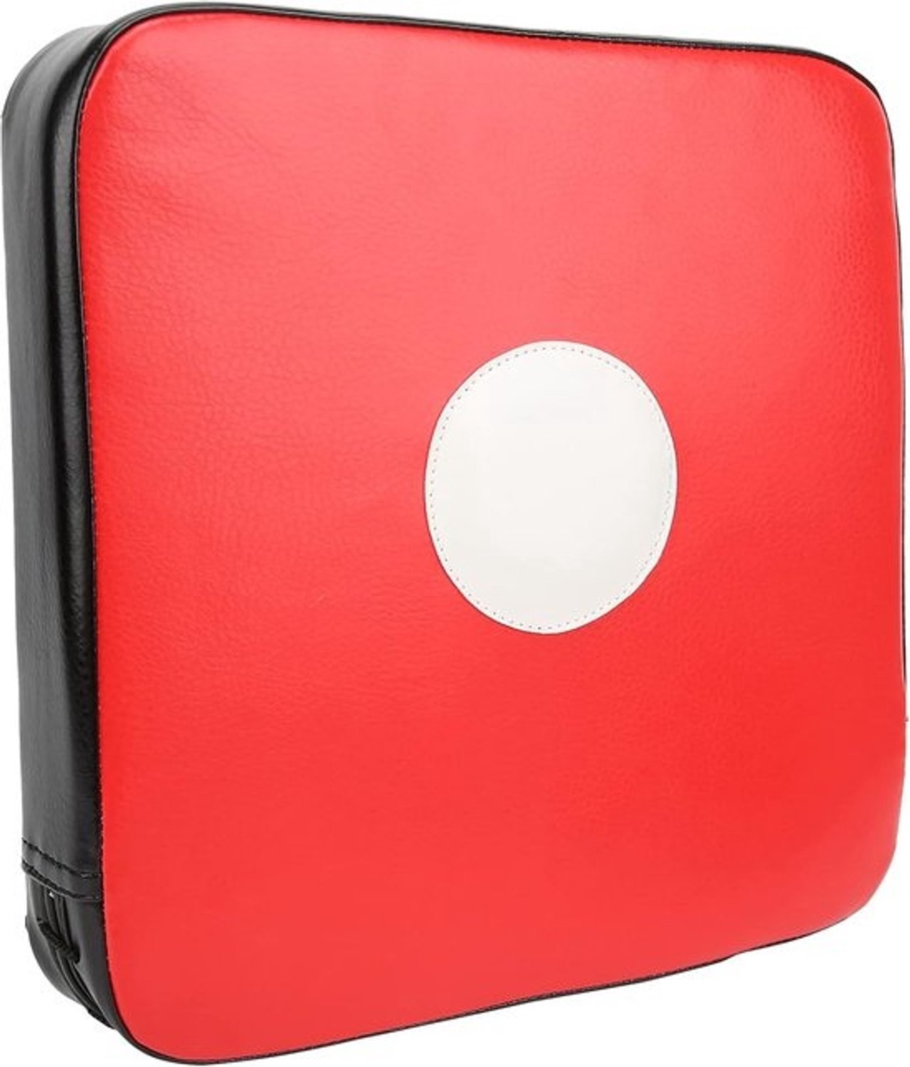 Wandgemonteerd stootkussen - Boksdoel voor training - Vechtsporttraining - Verstelbaar voor leeftijden - 30x30x5 cm - Rood wit