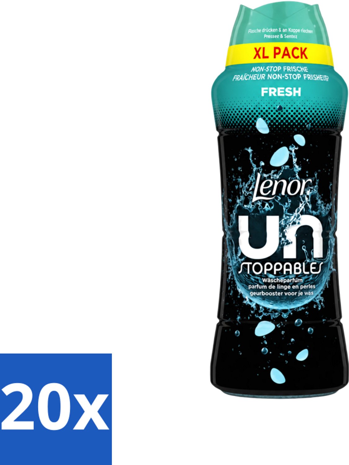 20 x Lenor Unstoppables - Geurbooster - Fris - Non-Stop Frisheid - Grootverpakking - Voordeelverpakking - 20 stuks