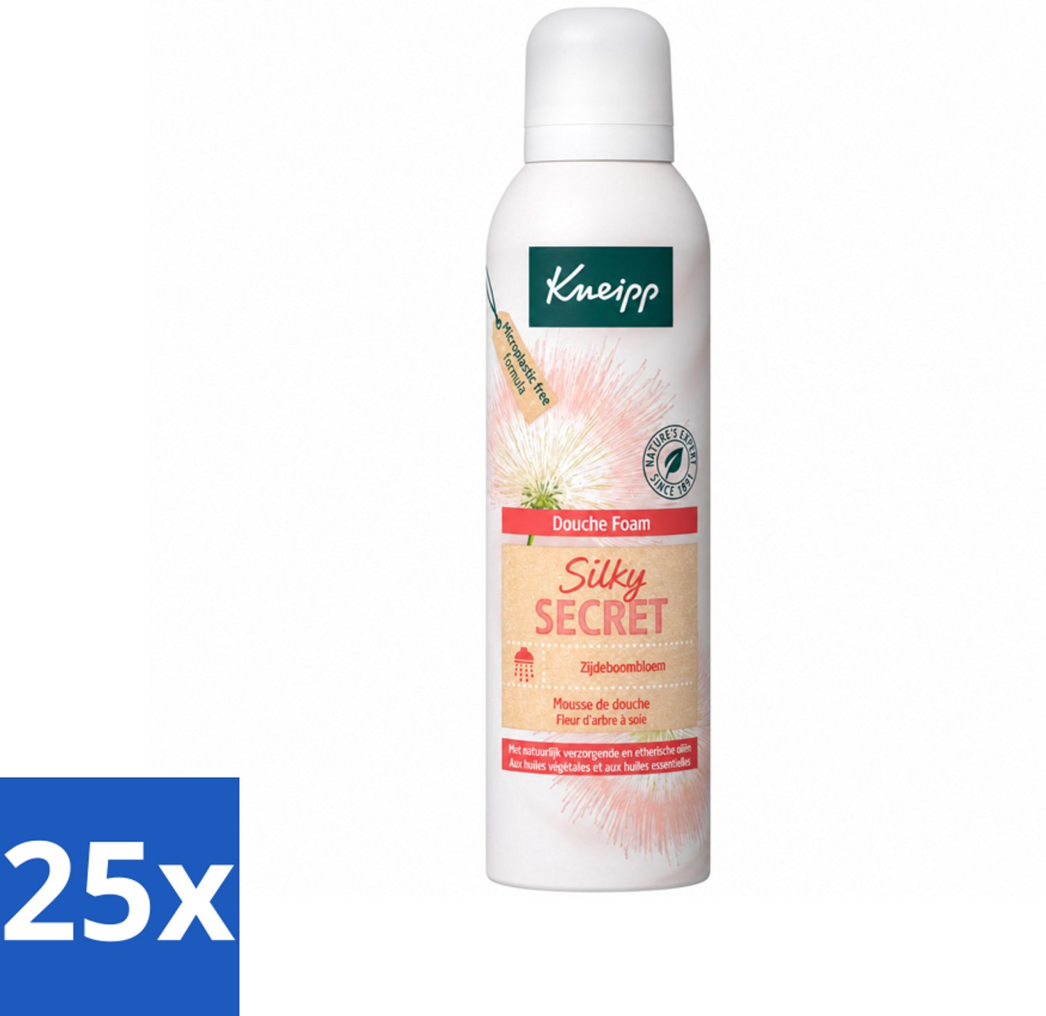 25 x Kneipp - Douche schuim - Silky Secret - Zijdeboombloesem - 200 ml - Voordeelverpakking - 25 stuks