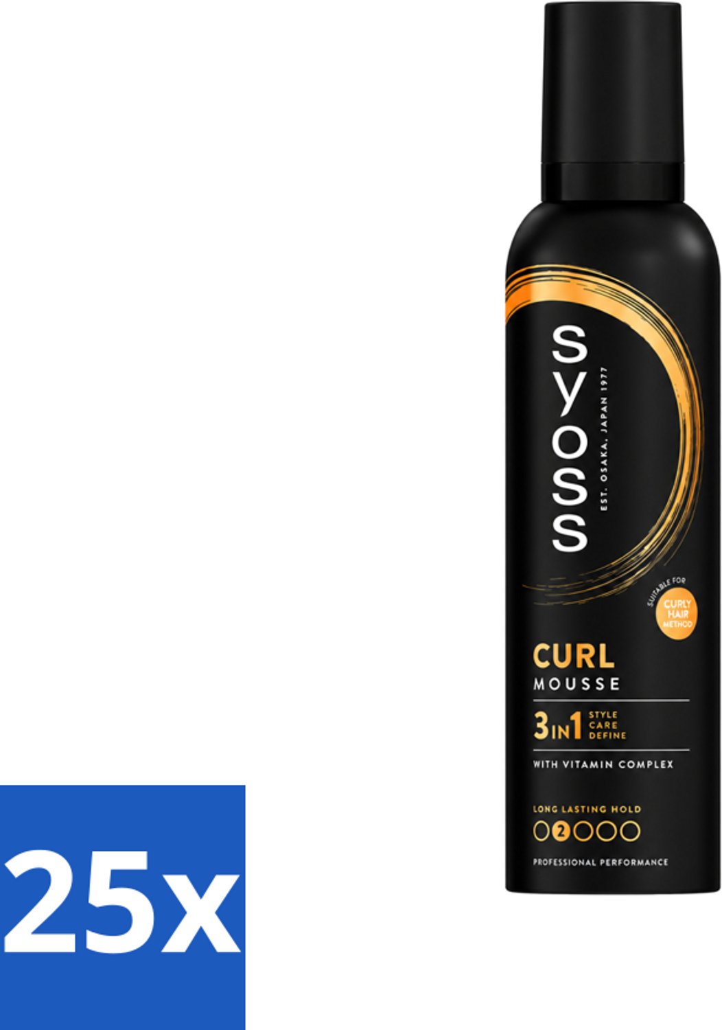 25 x Syoss - Curl - Haarmousse - Anti-Pluis & Bounce - 250 ml - Voordeelverpakking - 25 stuks